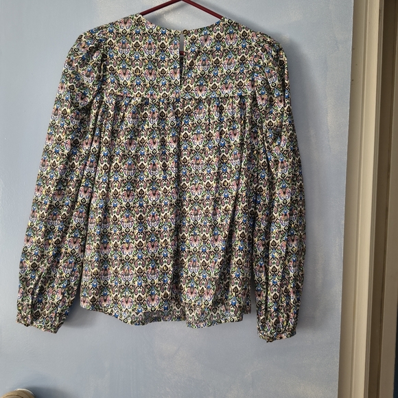 MUNTHE Justy Organic Cotton And Silk Multicolor Blouse 34  S - Picture 10 of 12